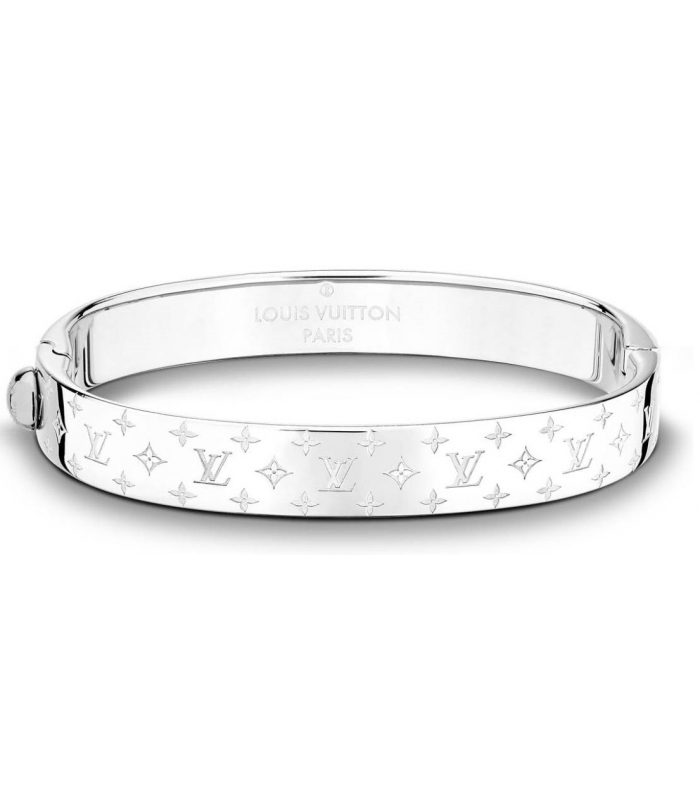 Louis Vuitton Nanogram Cuff Bracelet - Silver - Love Bracelet